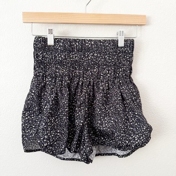FREE PEOPLE FP MOVEMENT | The Way Home Shorts Golden Black White Dot | Small - Picture 2 of 5